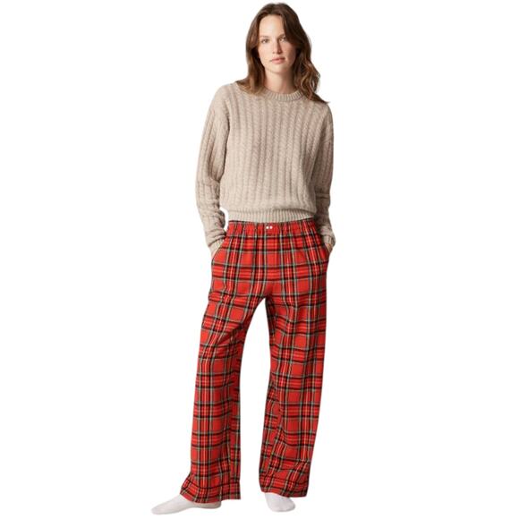 J.Crew Flannel Pajama Pant Good Tidings Plaid Women’s Size S CP545 New